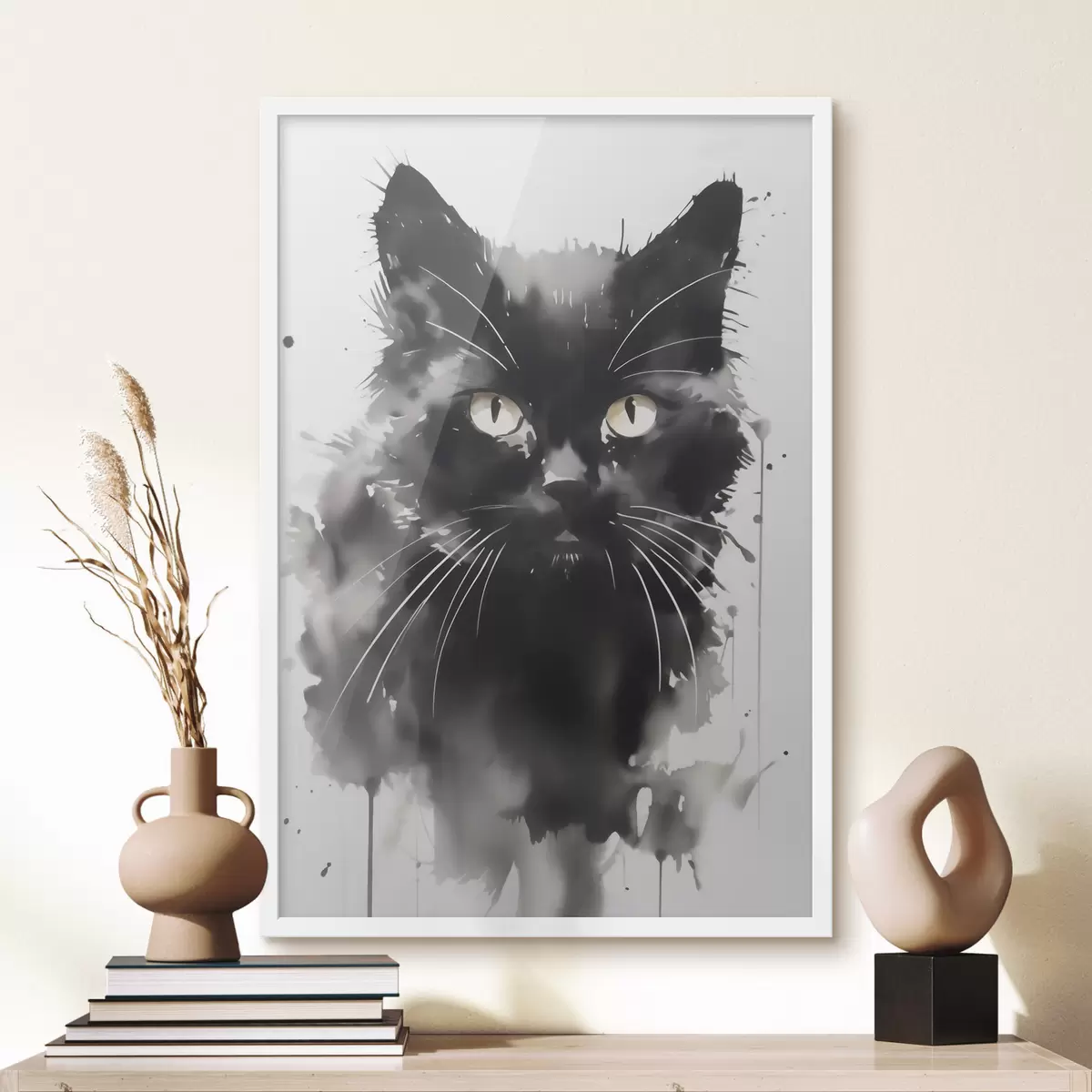 Poster Ritratto di un gatto, imitazione di un dipinto f51169