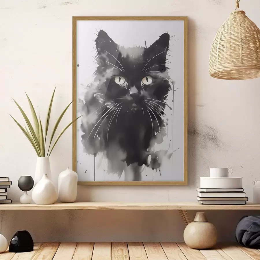 carta da parati Ritratto di un gatto, imitazione di un dipinto nr. f51169
