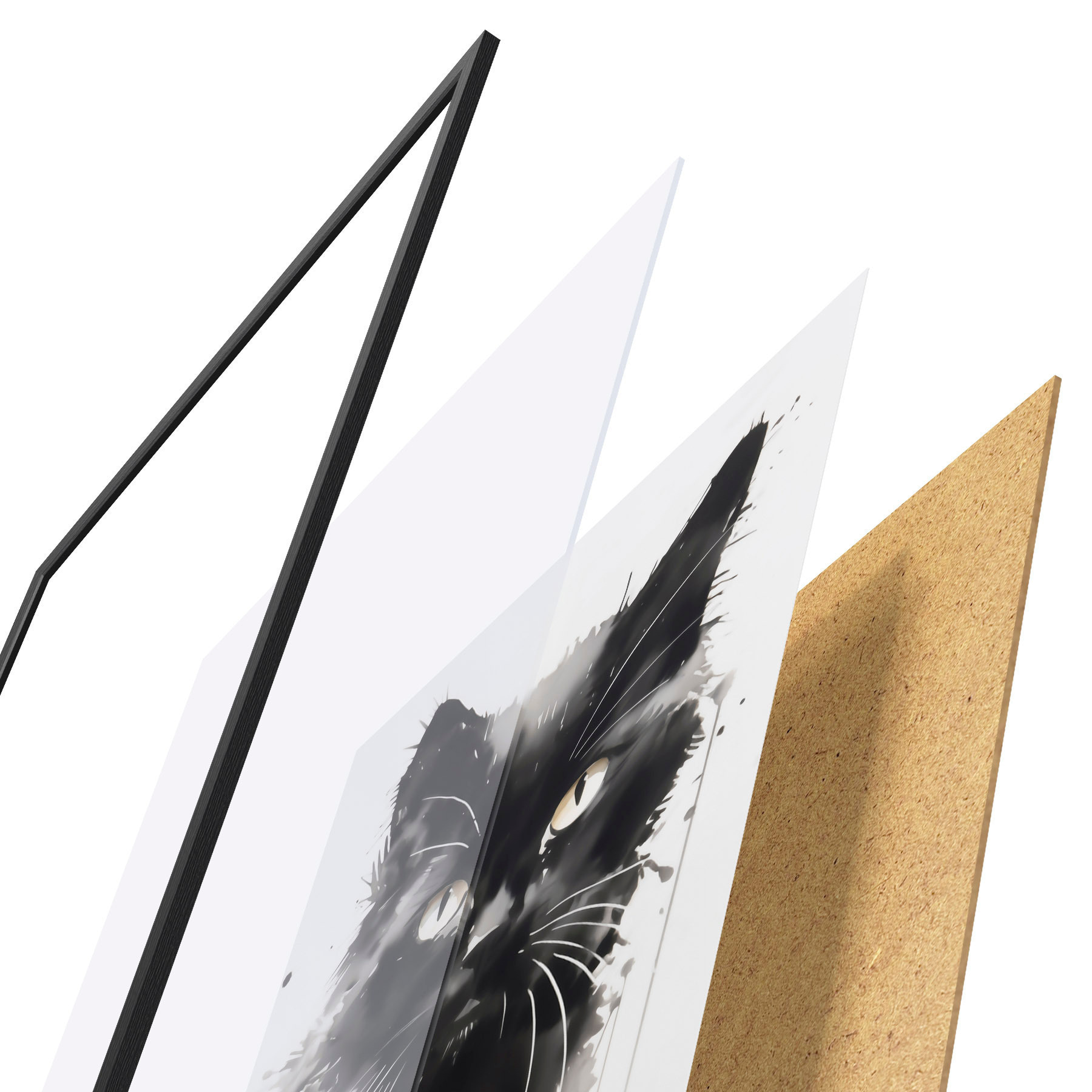 Poster Ritratto di un gatto, imitazione di un dipinto f51169