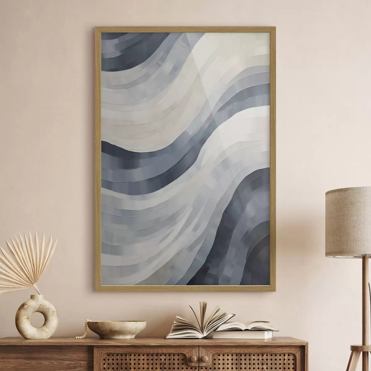 Poster Strisce larghe astratte, imitazione di un dipinto f51170