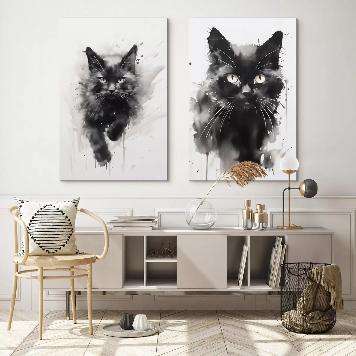 Quadro Gatto, imitazione di un dipinto nr. m31110