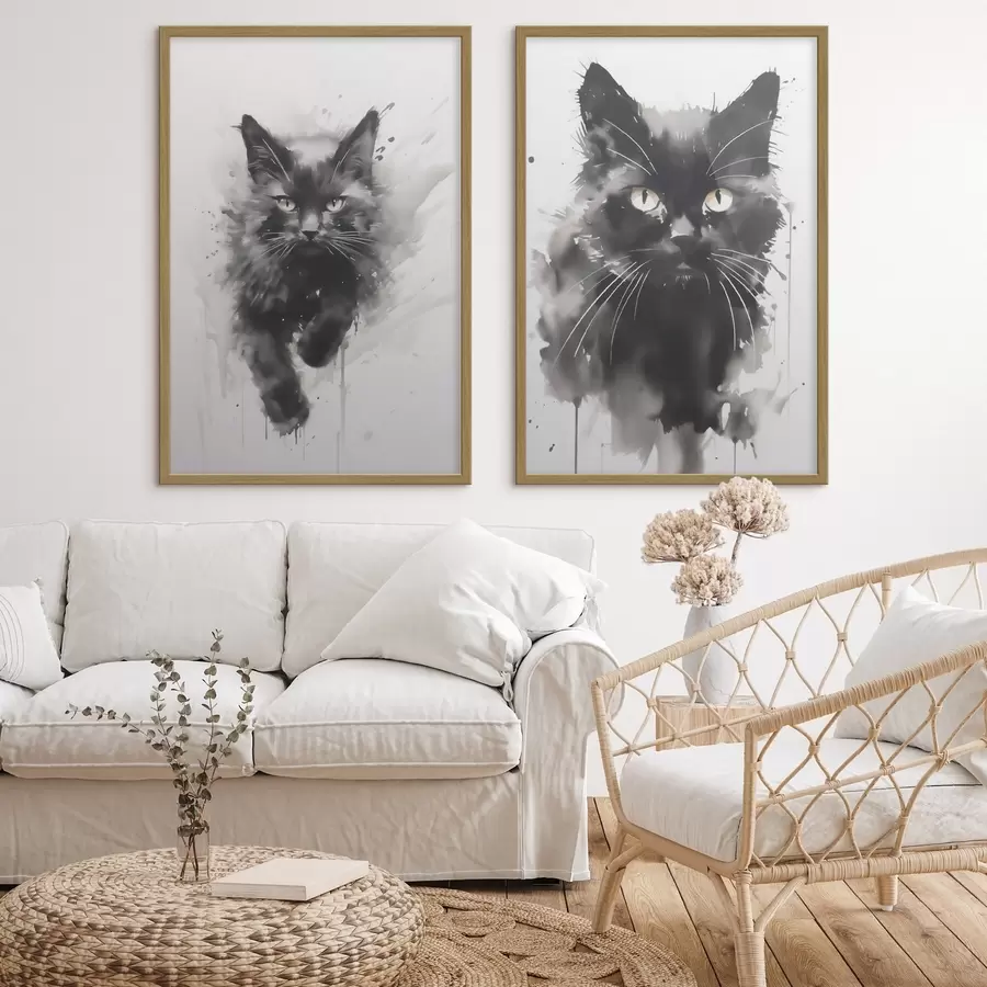 carta da parati Gatto, imitazione di un dipinto nr. d31110