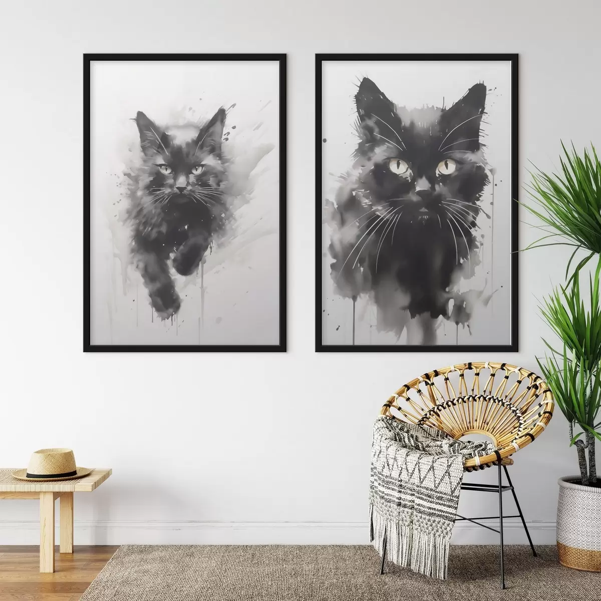 Poster Gatto, imitazione di un dipinto d31110
