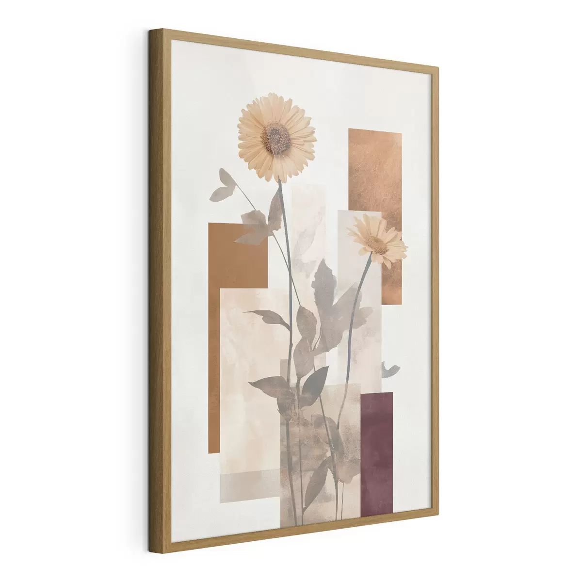 Poster Fiori e forme geometriche f51179