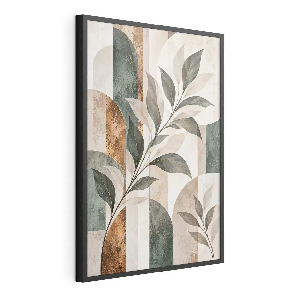 Poster Astrazione con un ramo di foglie f51181