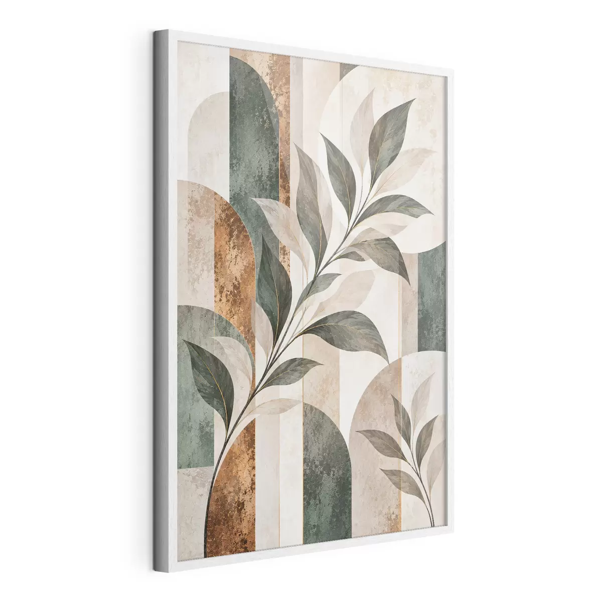 Poster Astrazione con un ramo di foglie f51181