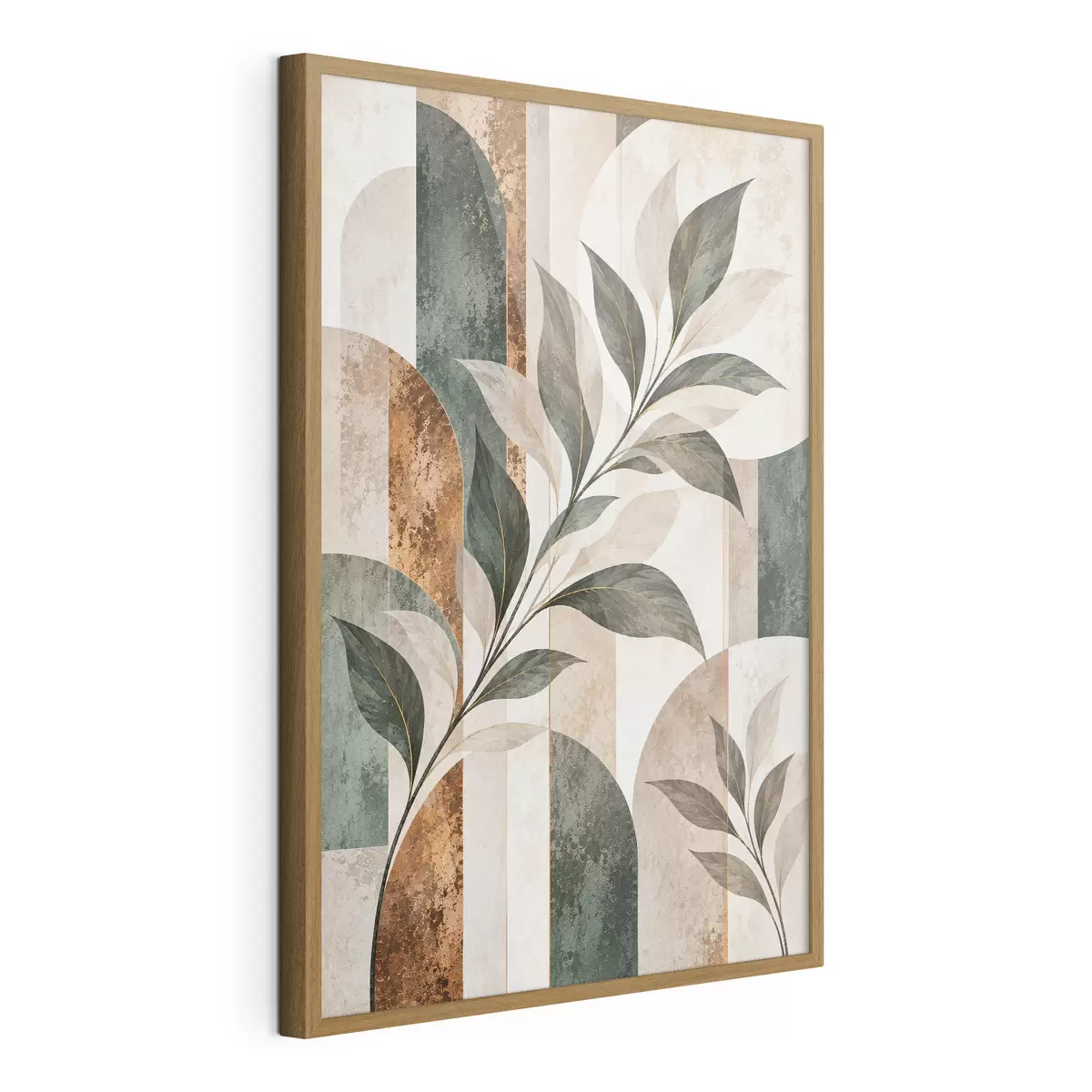 Poster Astrazione con un ramo di foglie f51181
