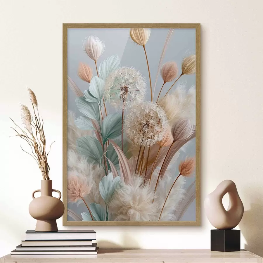 carta da parati Delicati denti di leone e fiori di campo nr. f51182