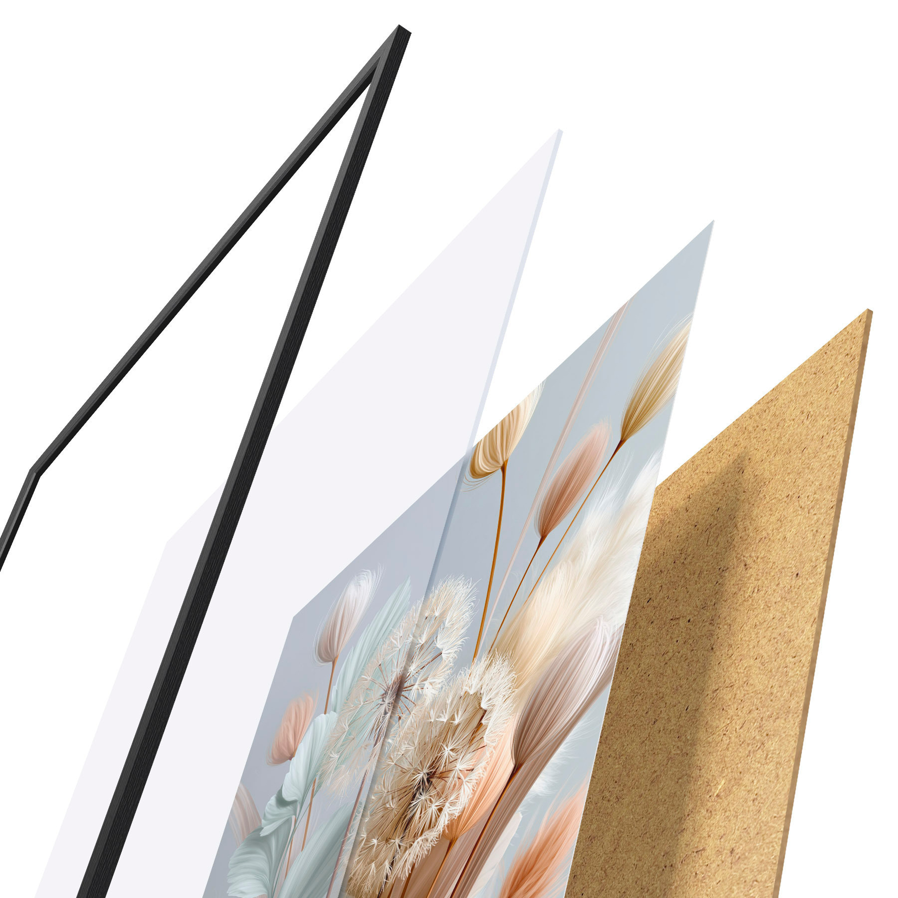 Poster Delicati denti di leone e fiori di campo f51182