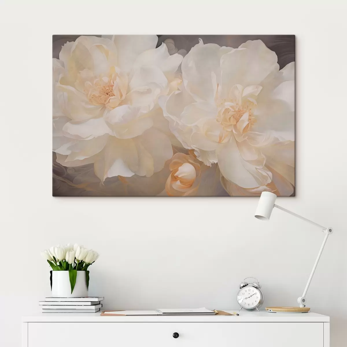 Quadro Primo piano su due peonie chiare nr. s51088