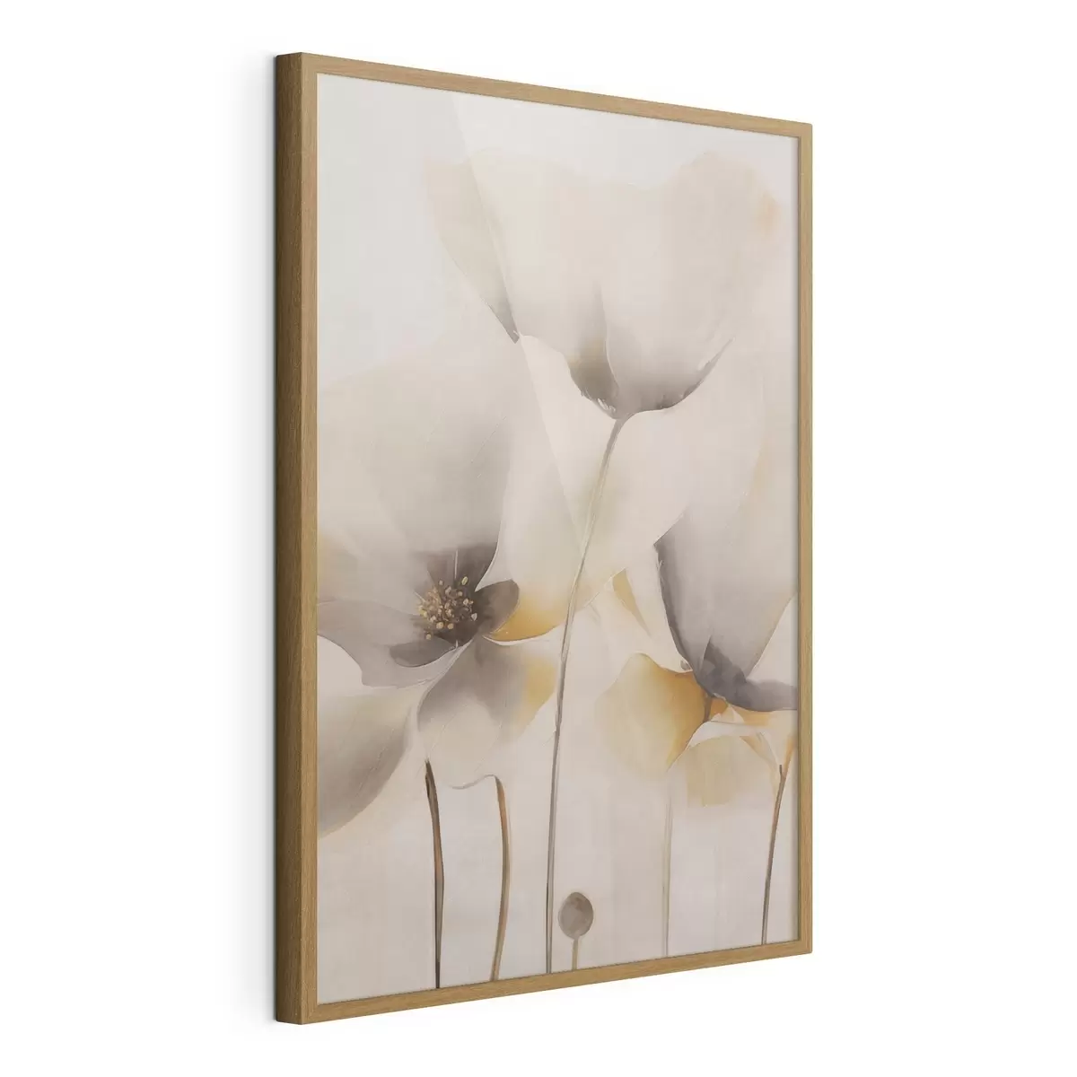 Poster Papaveri ariosi in tonalità beige f51090