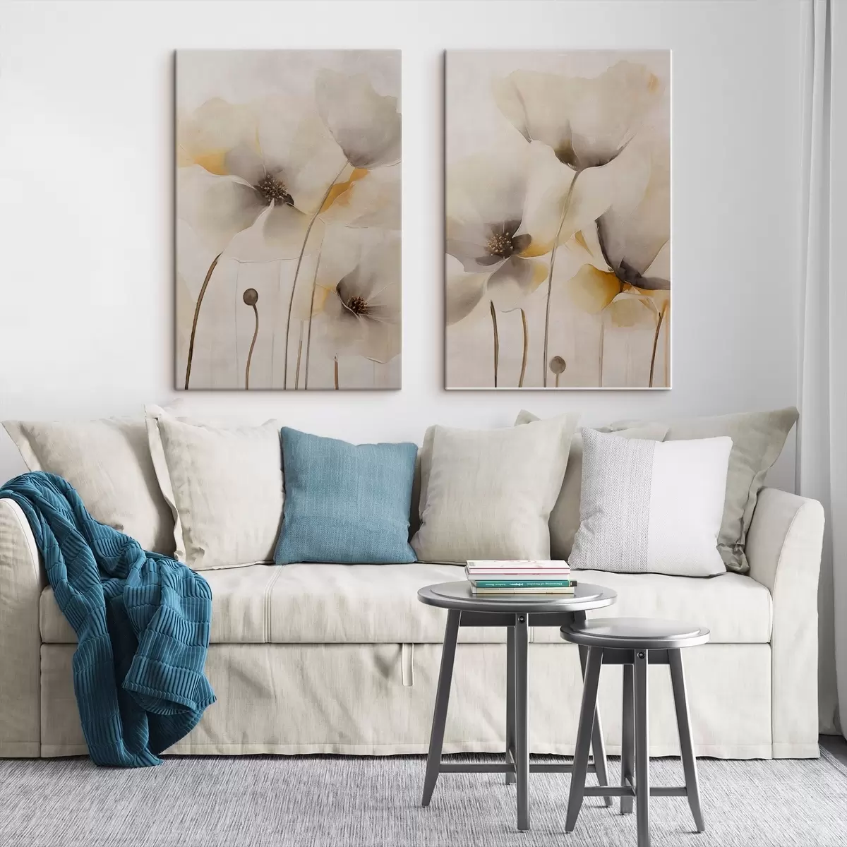 Quadro Papaveri ariosi nei toni pastello nr. m31090