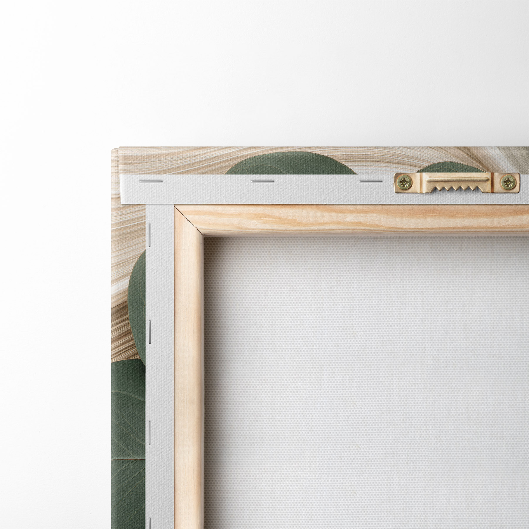 Quadro Foglie astratte e linee ondulate nr. s51283