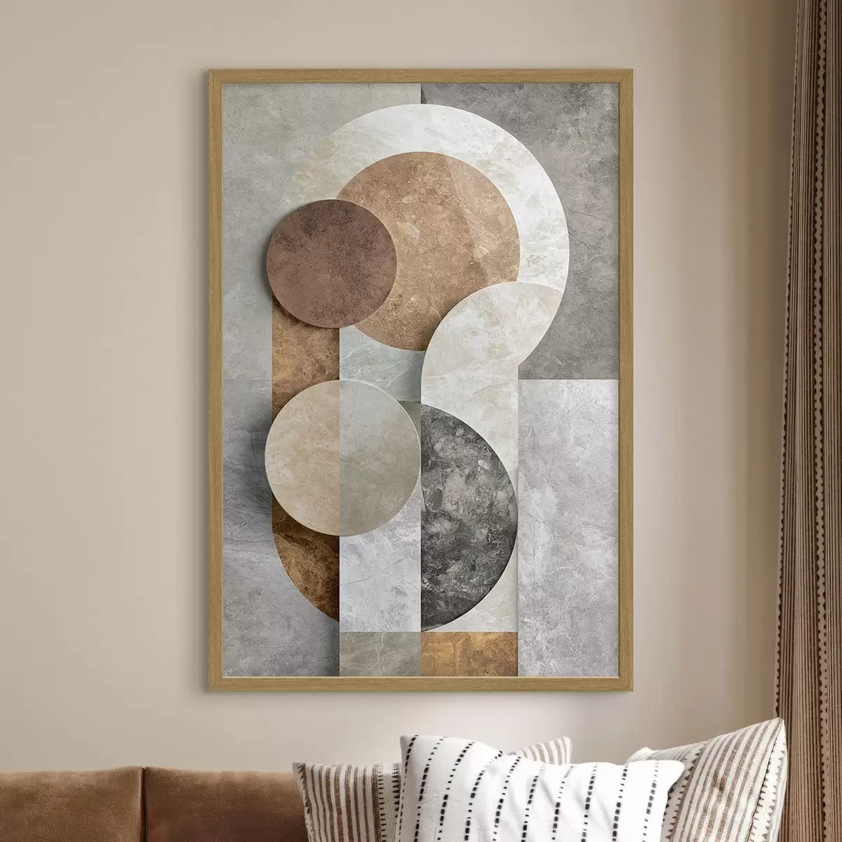 Poster Astrazione geometrica con cerchi f51185