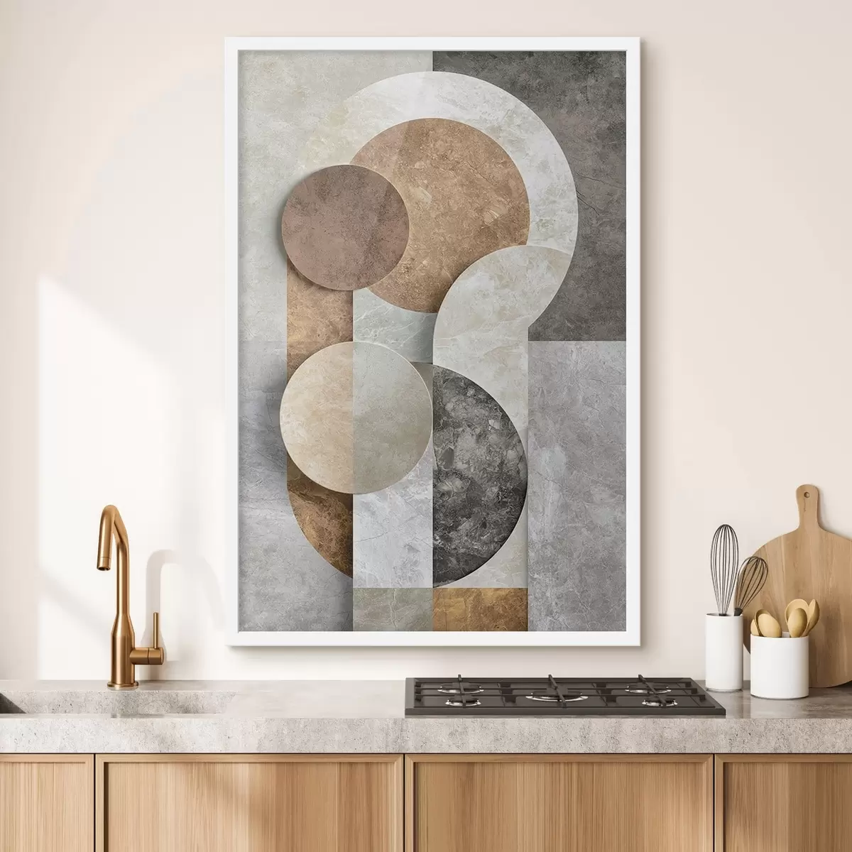 Poster Astrazione geometrica con cerchi f51185