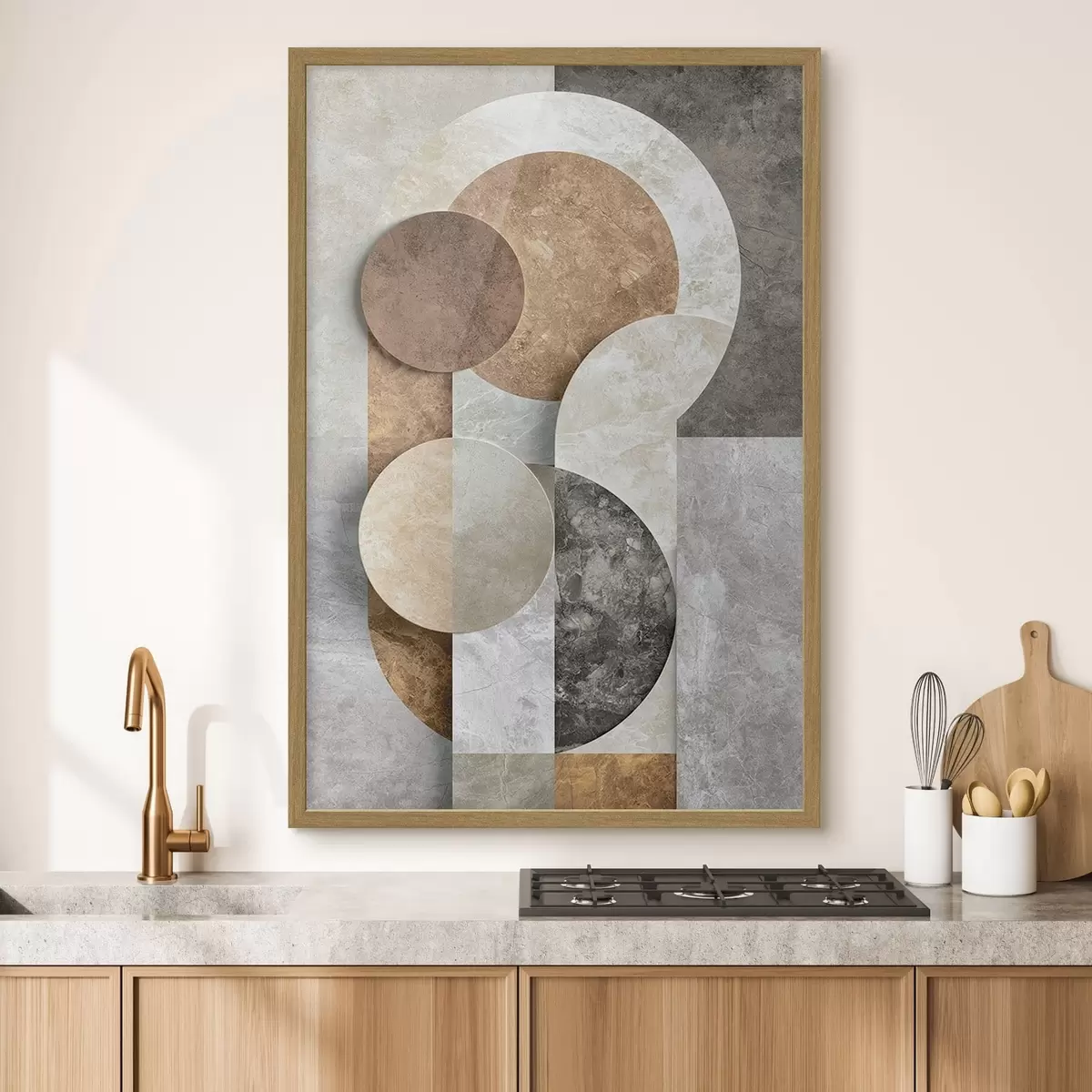 Poster Astrazione geometrica con cerchi f51185