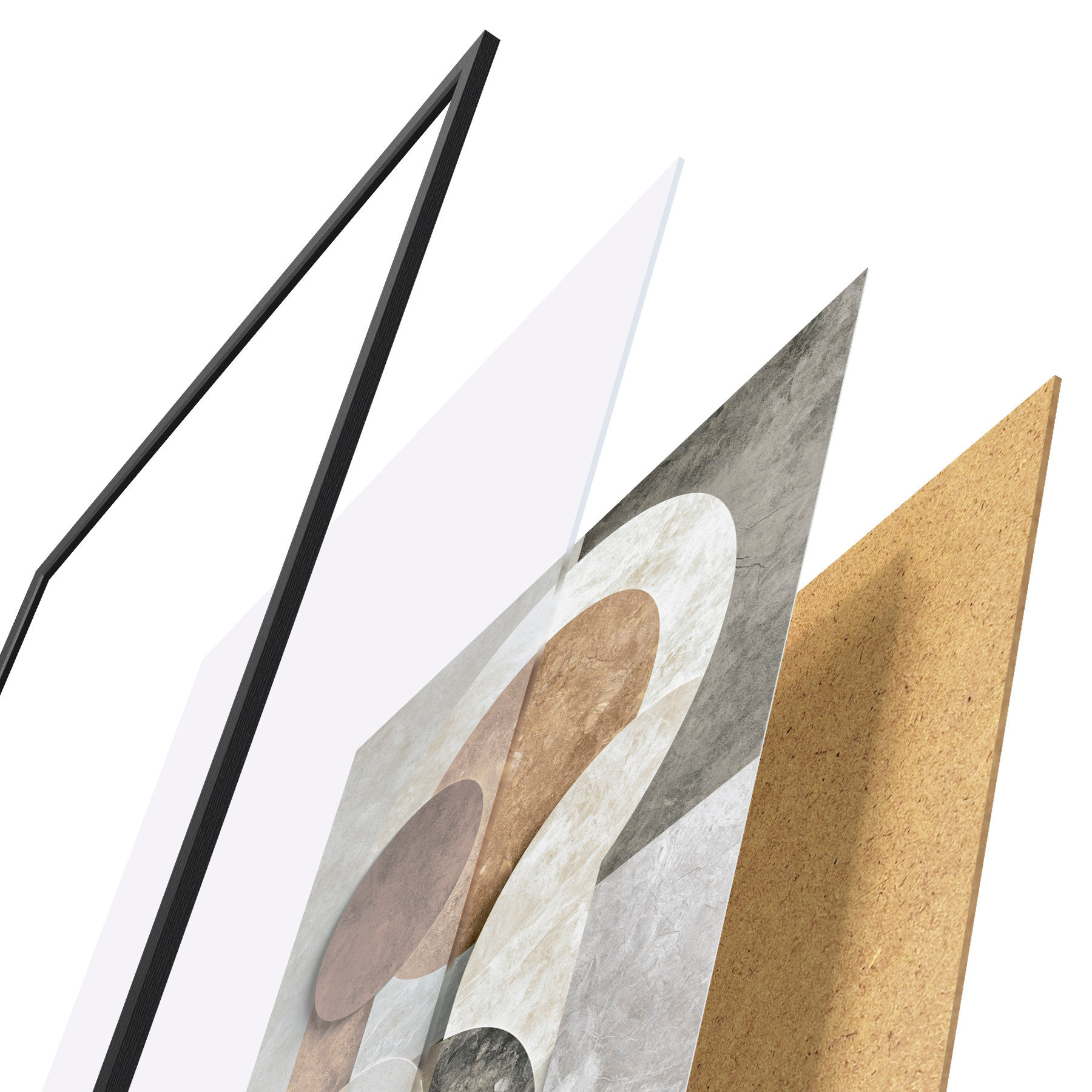 Poster Astrazione geometrica con cerchi f51185