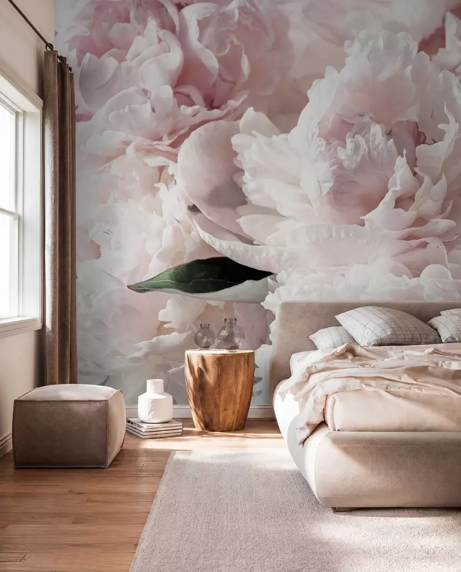 Carta da parati Floreale Peonie rosa pallido n. u59600