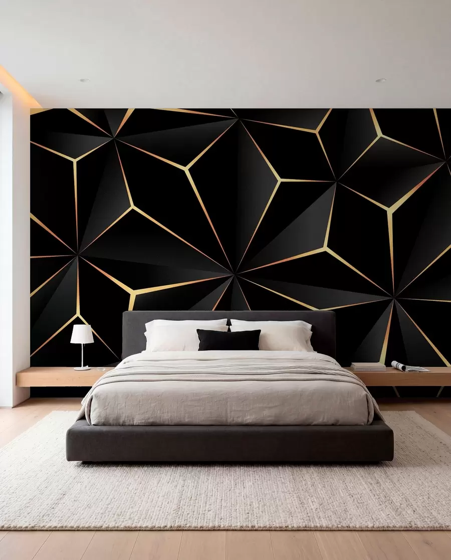 Carta da parati 3D Triangolo nero 