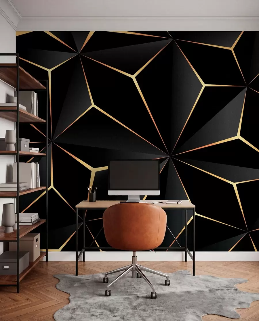 Carta da parati 3D Triangolo nero 