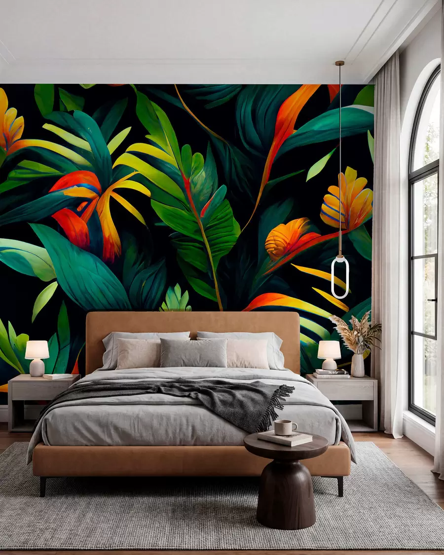 Carta da parati nature Giungla tropicale luminosa 
