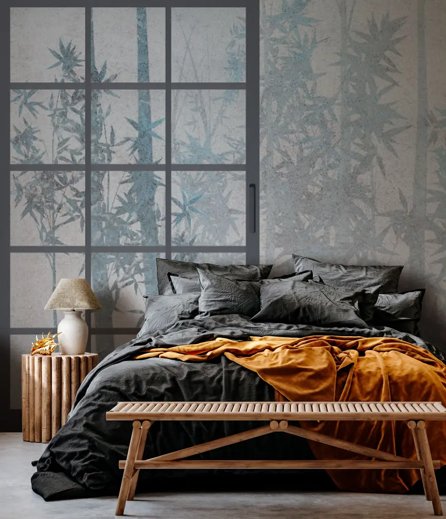 carta da parati Stile di bambù e stile tradizionale giapponese in stile japandi nr. u73365