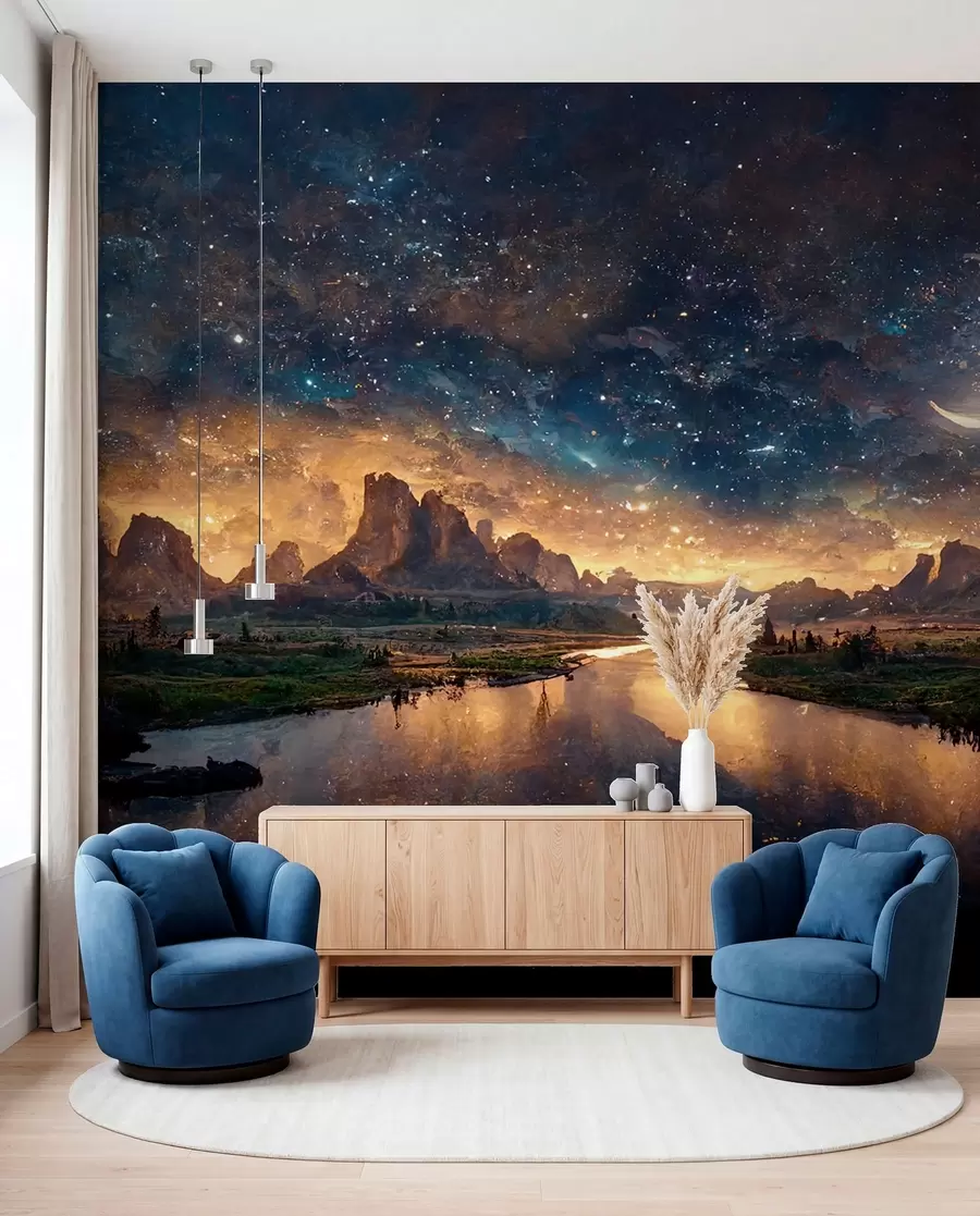 Carta da parati nature Notte magica in un altro mondo 
