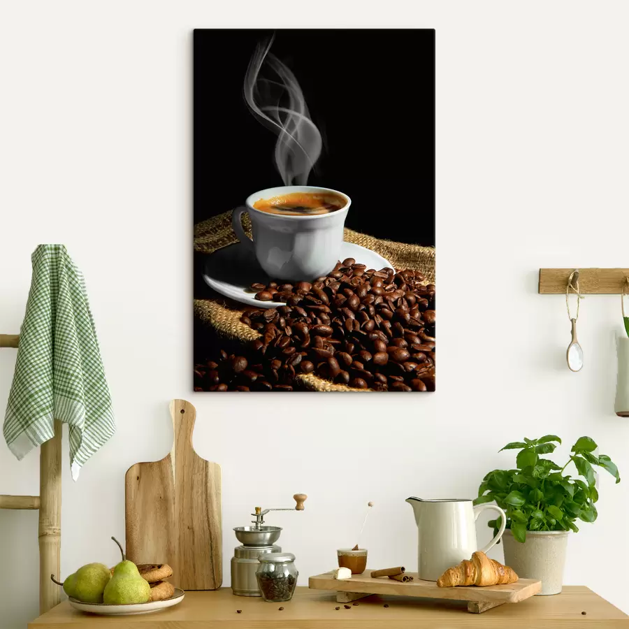 carta da parati Food, monorigine caffè e stoviglie nr. s07770