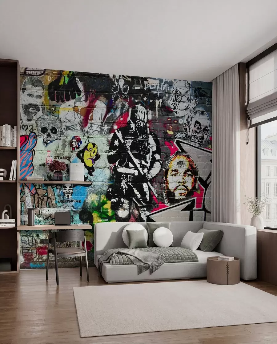carta da parati Graffiti, arte e carattere nr. u12434