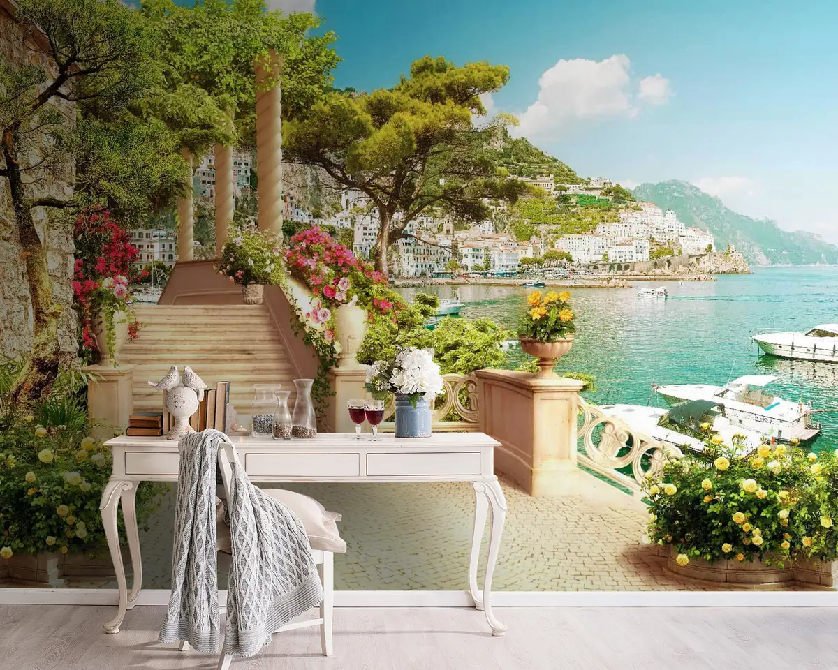 carta da parati Fiore, pianta e cielo nr. u12401