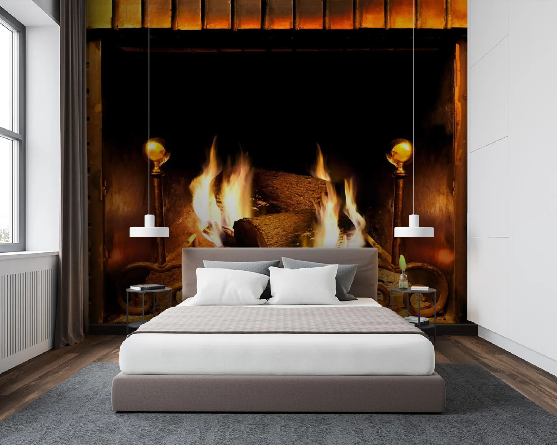 carta da parati Camino a legna nr. u55934