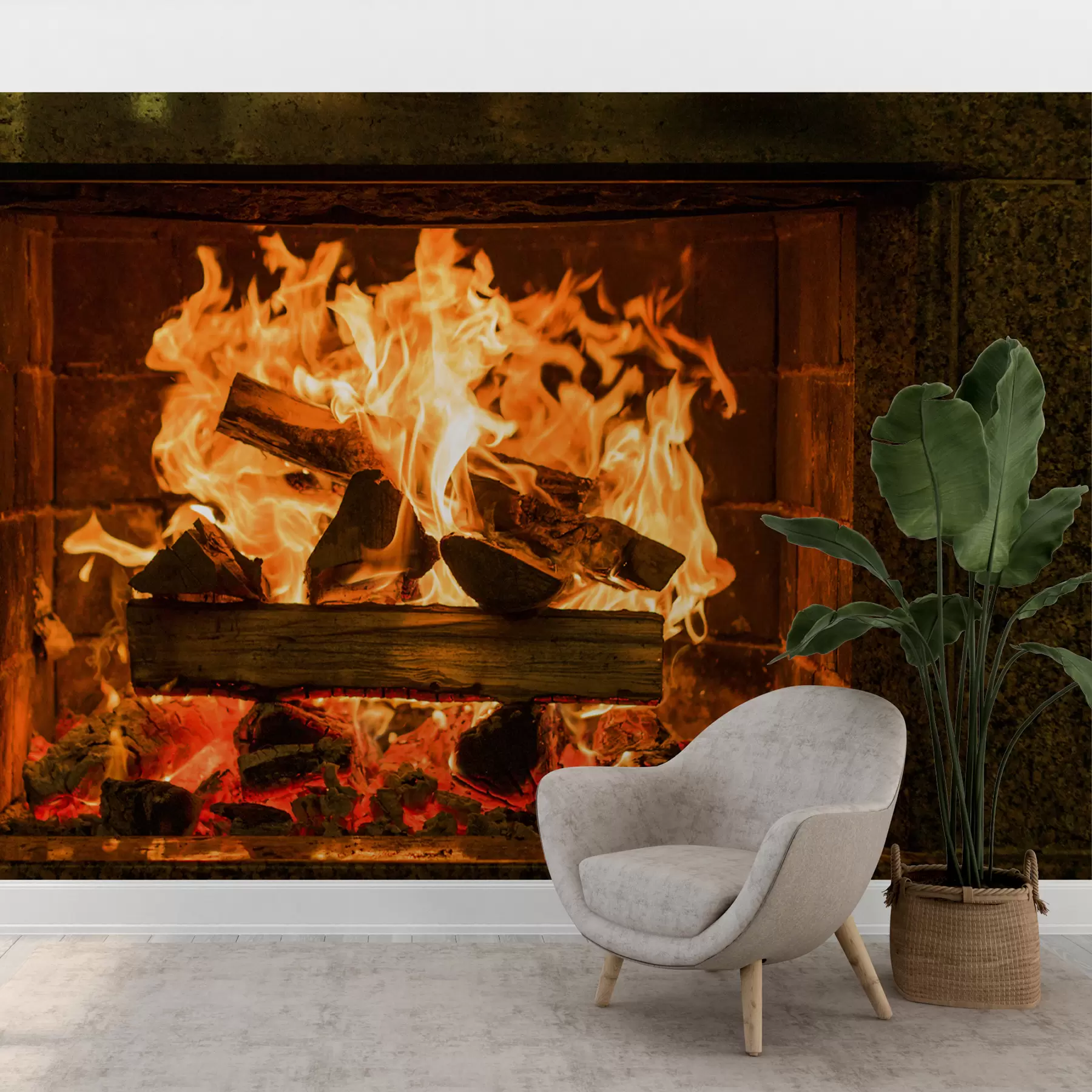 carta da parati Camino in granito nr. u56175