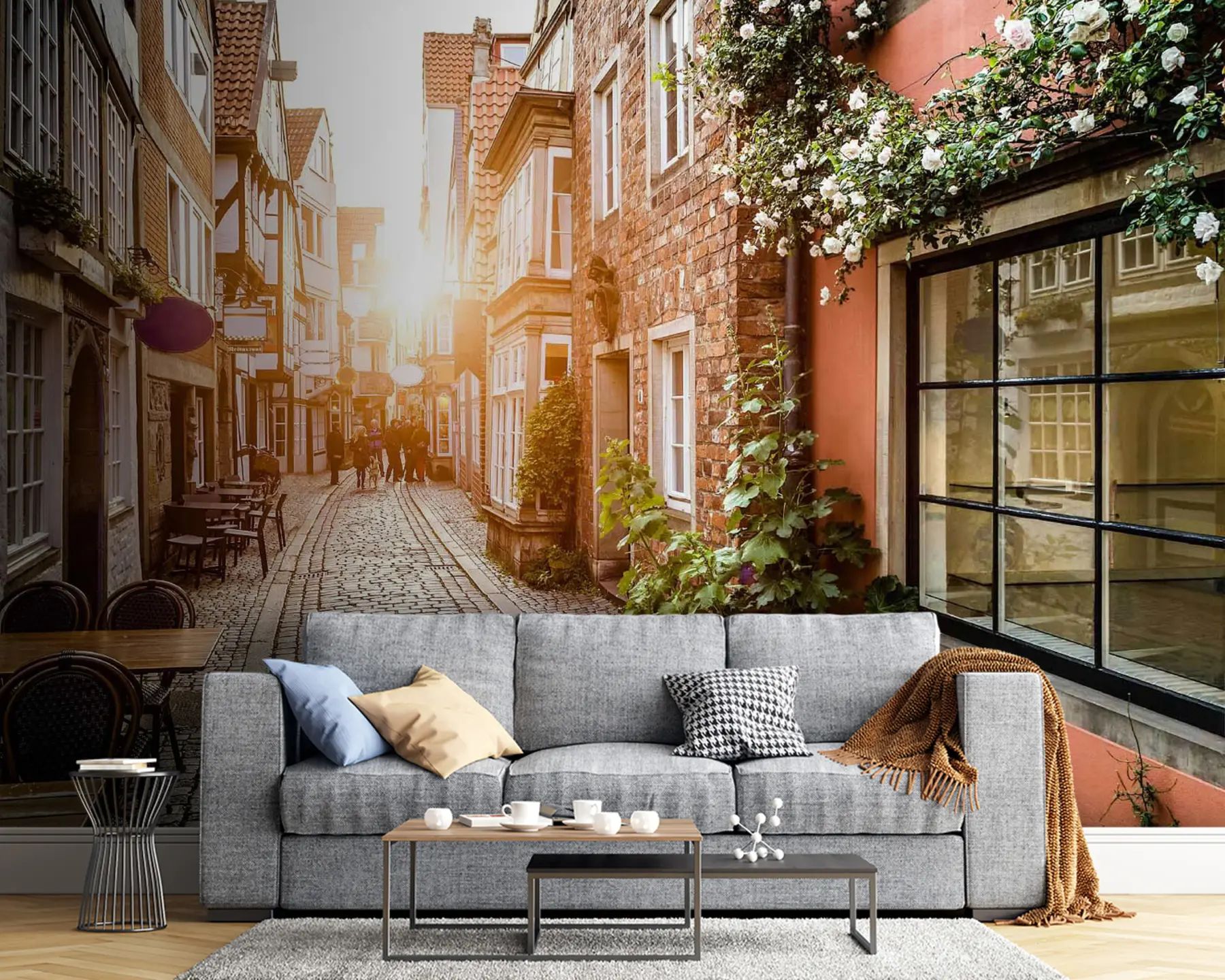 Carta da parati con la vista di città Stabilimento, diurno e proprietà 