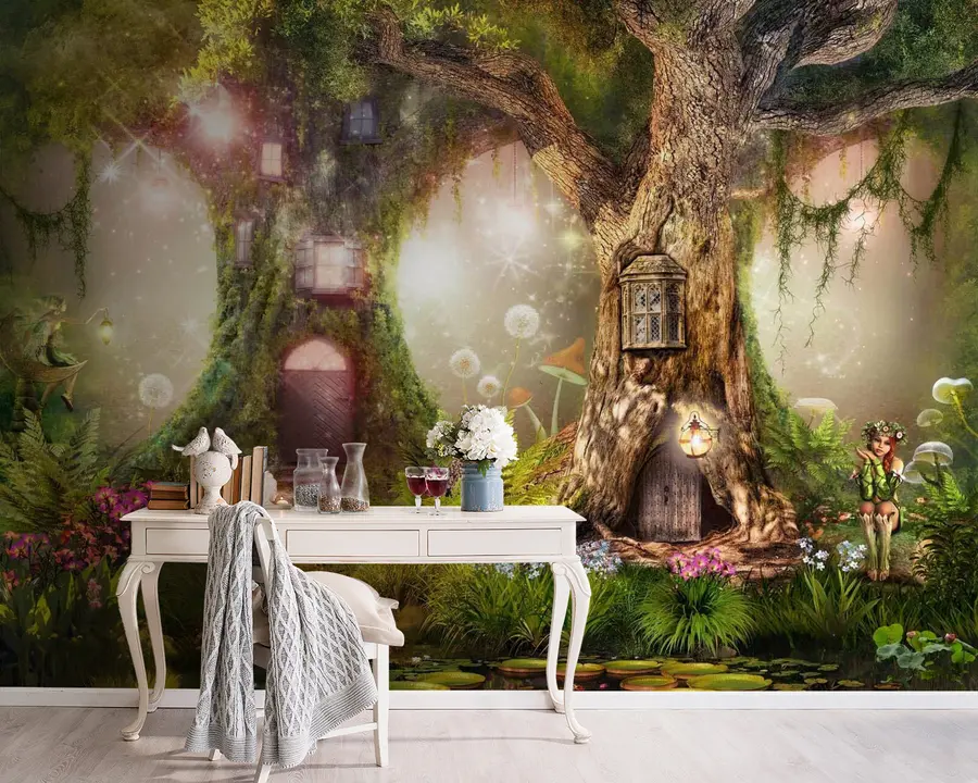 Carta da parati per Bambini Pianta, luce e paesaggio naturale 