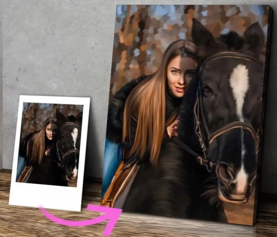 carta da parati Cavallo, sorriso e animale da lavoro nr. s15718