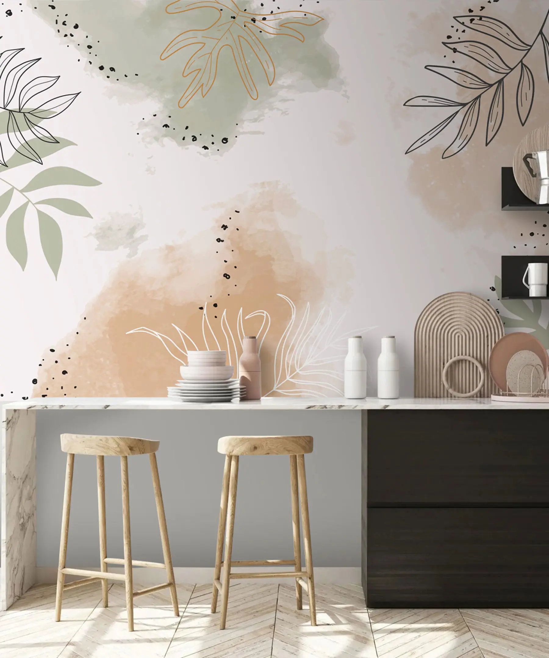 carta da parati Foglie - forme della natura nr. u73684