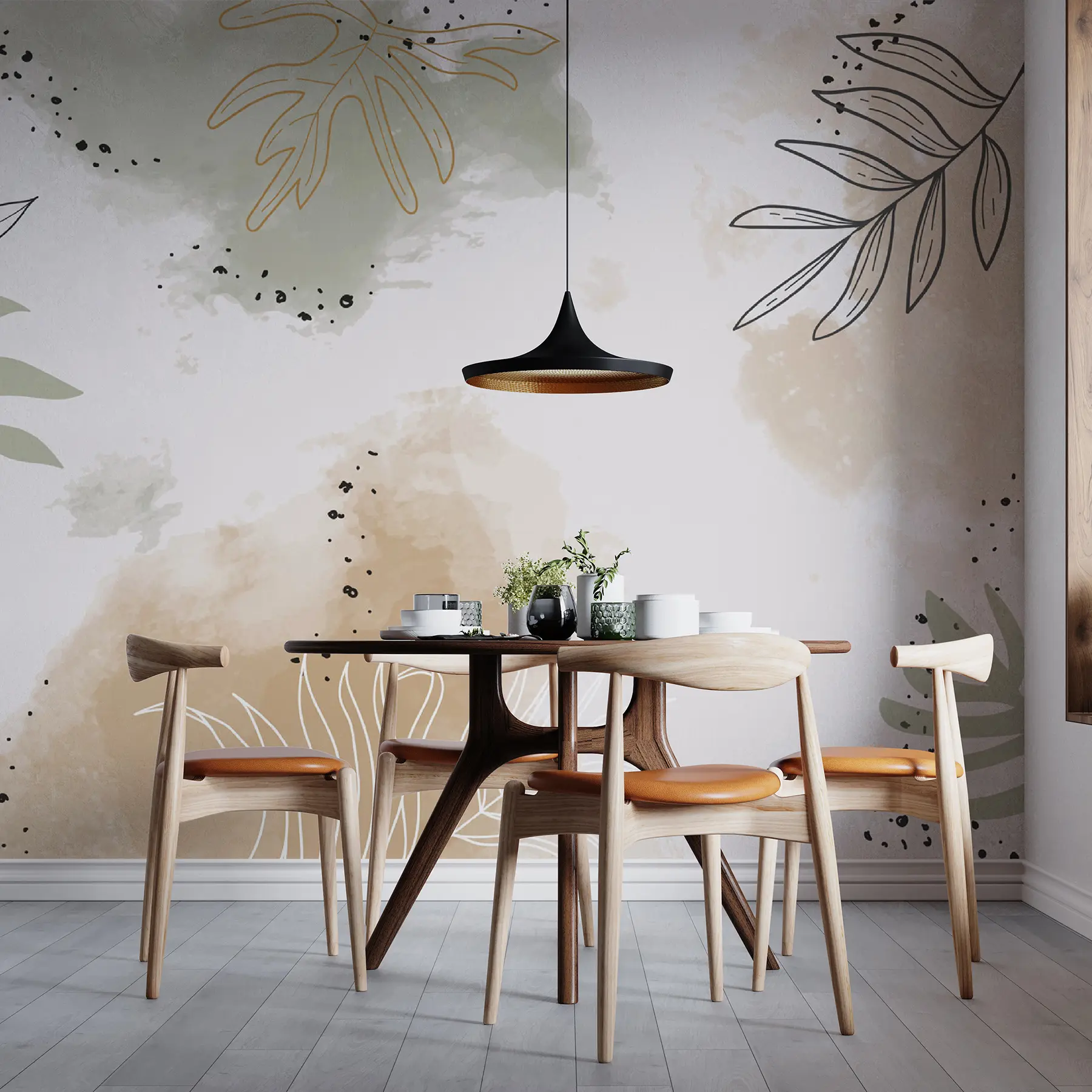 carta da parati Foglie - forme della natura nr. u73684