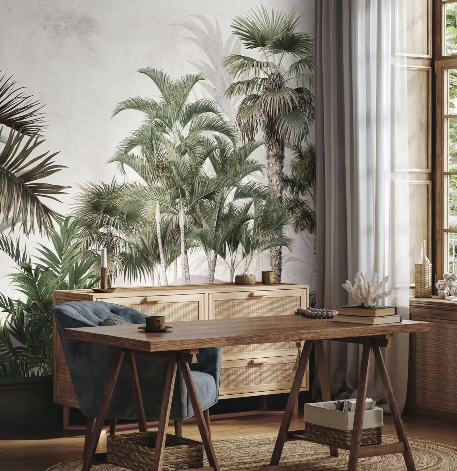 Carta da parati nature Palme e tropici 