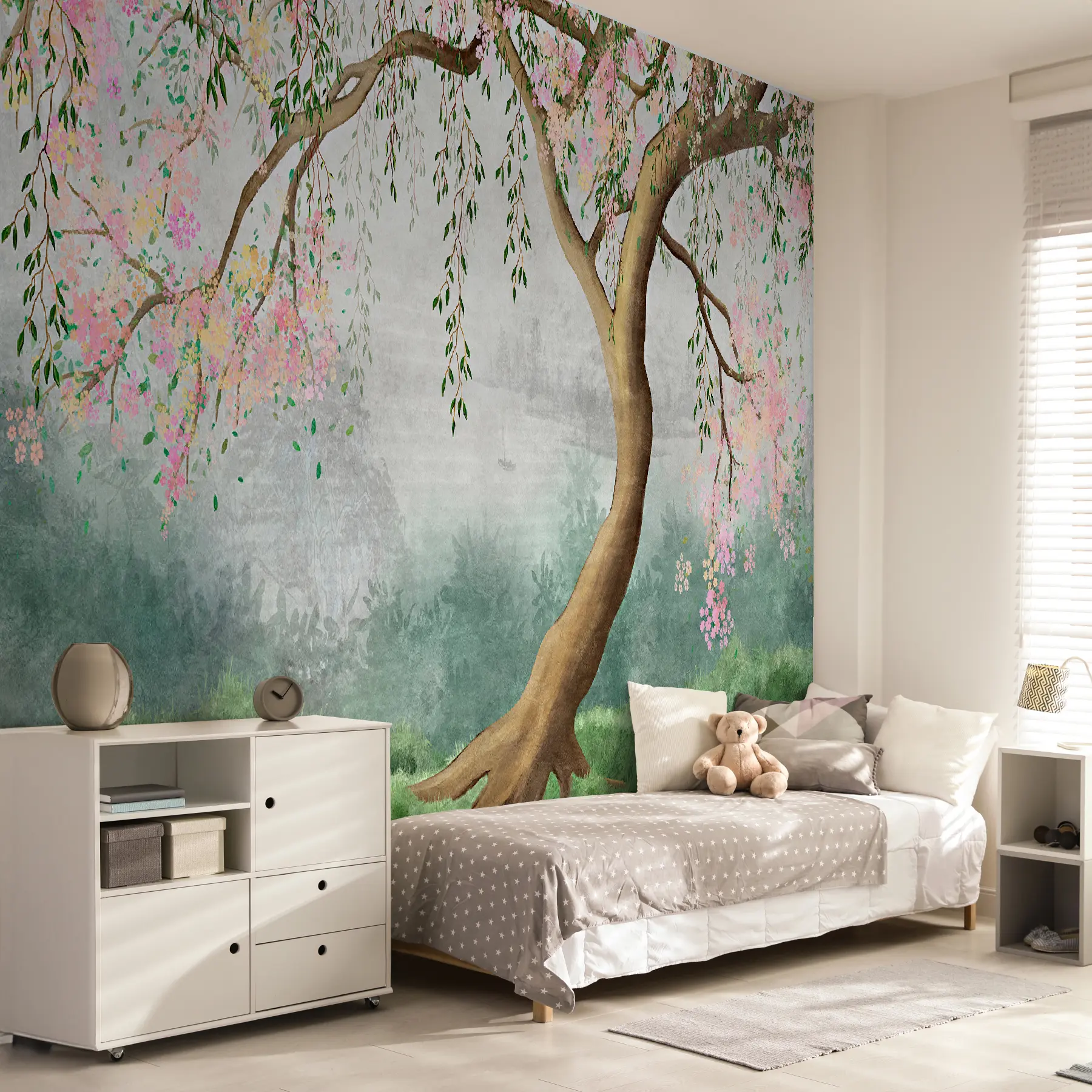 carta da parati Albero in fiore sulla collina nr. u93587