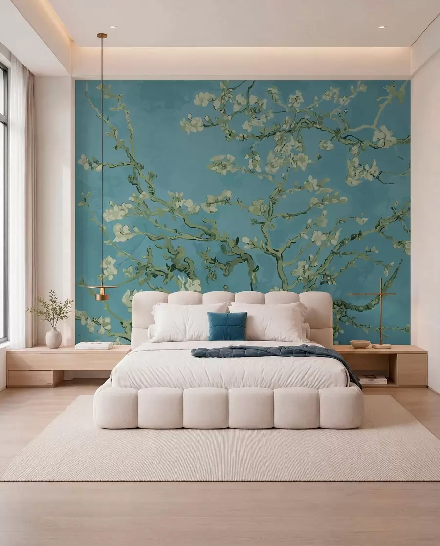 carta da parati Amandier panoramico in fiori di Van Gogh nr. u93603
