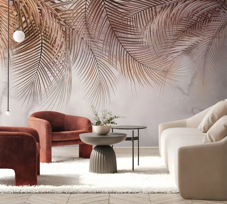 Carta da parati Tropici della Foresta Foglie tropicali in una foresta nebbiosa n. u73826