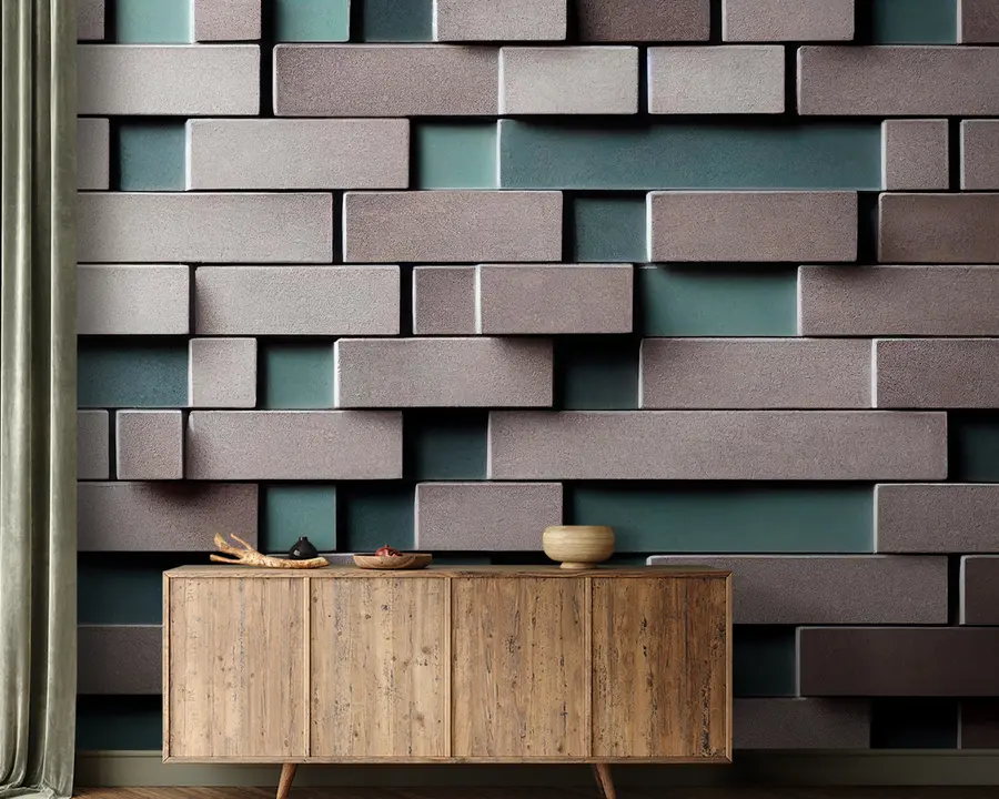 carta da parati Proprietà, rettangolo e azzurro nr. u93411