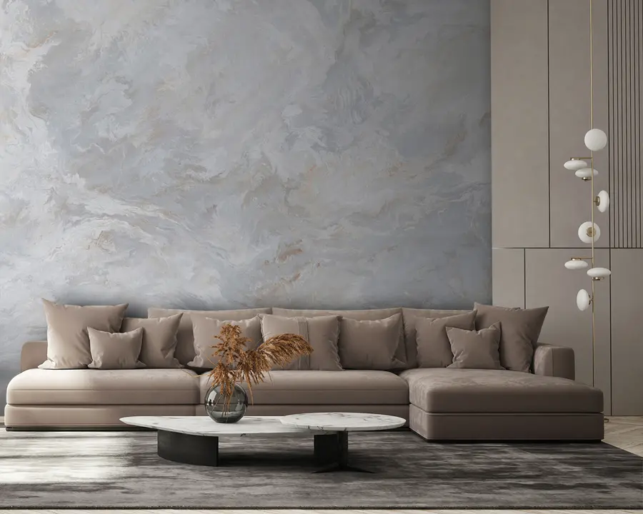 carta da parati Mix di grigio e marrone nr. u93434