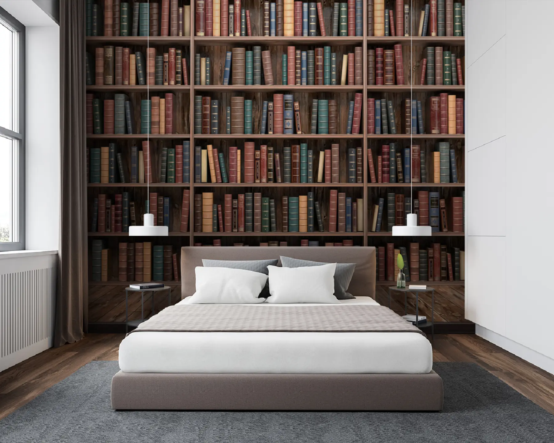 Carta da parati che aumenta lo spazio Biblioteca impressionante