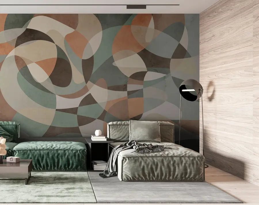 carta da parati Tendenza retrò geometrica nr. u73971