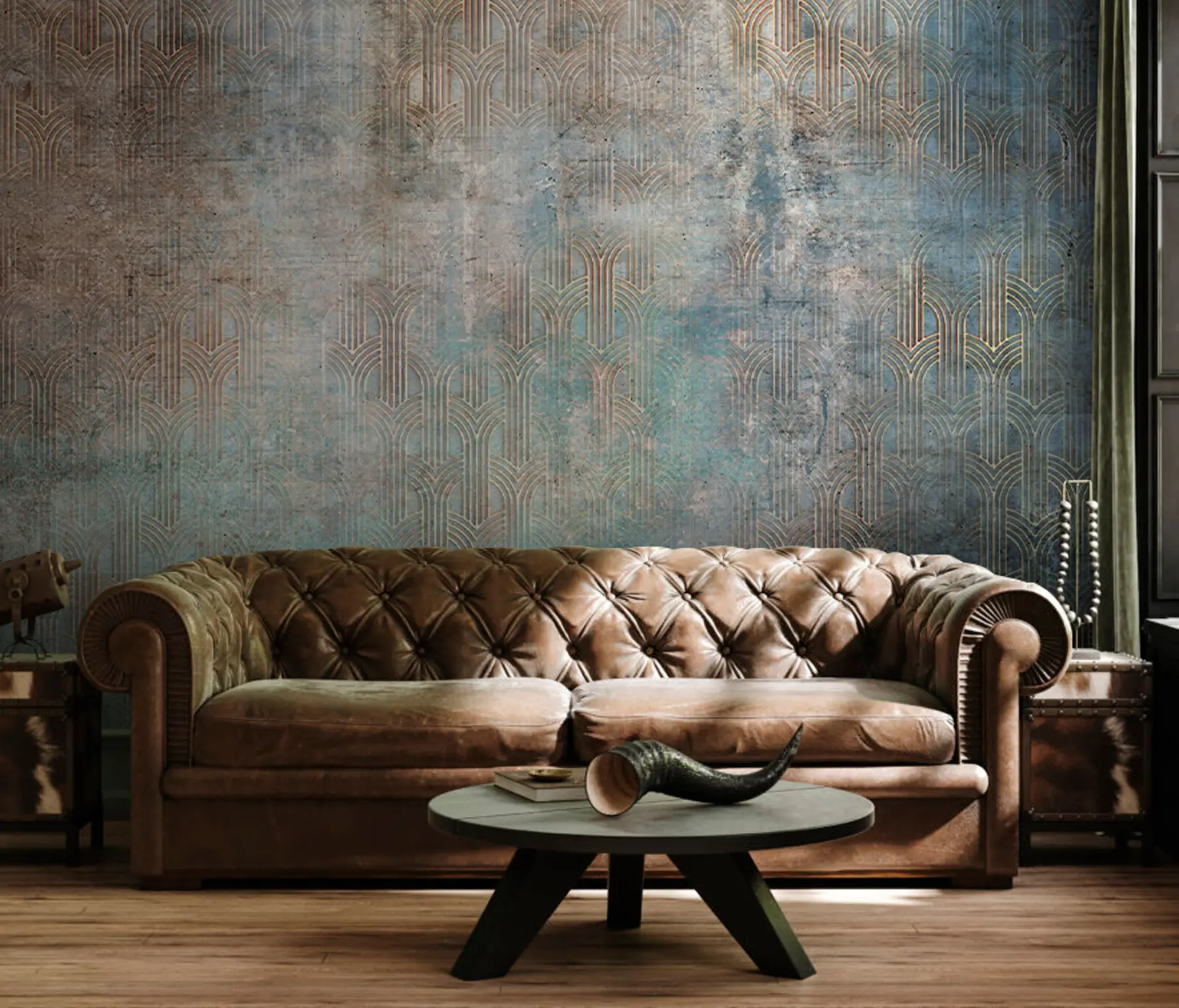 carta da parati Modello ad arco sulla parete del grunge nr. u73973