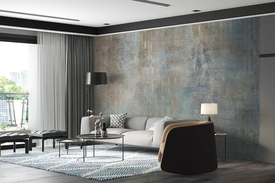 carta da parati Modello ad arco sulla parete del grunge nr. u73973