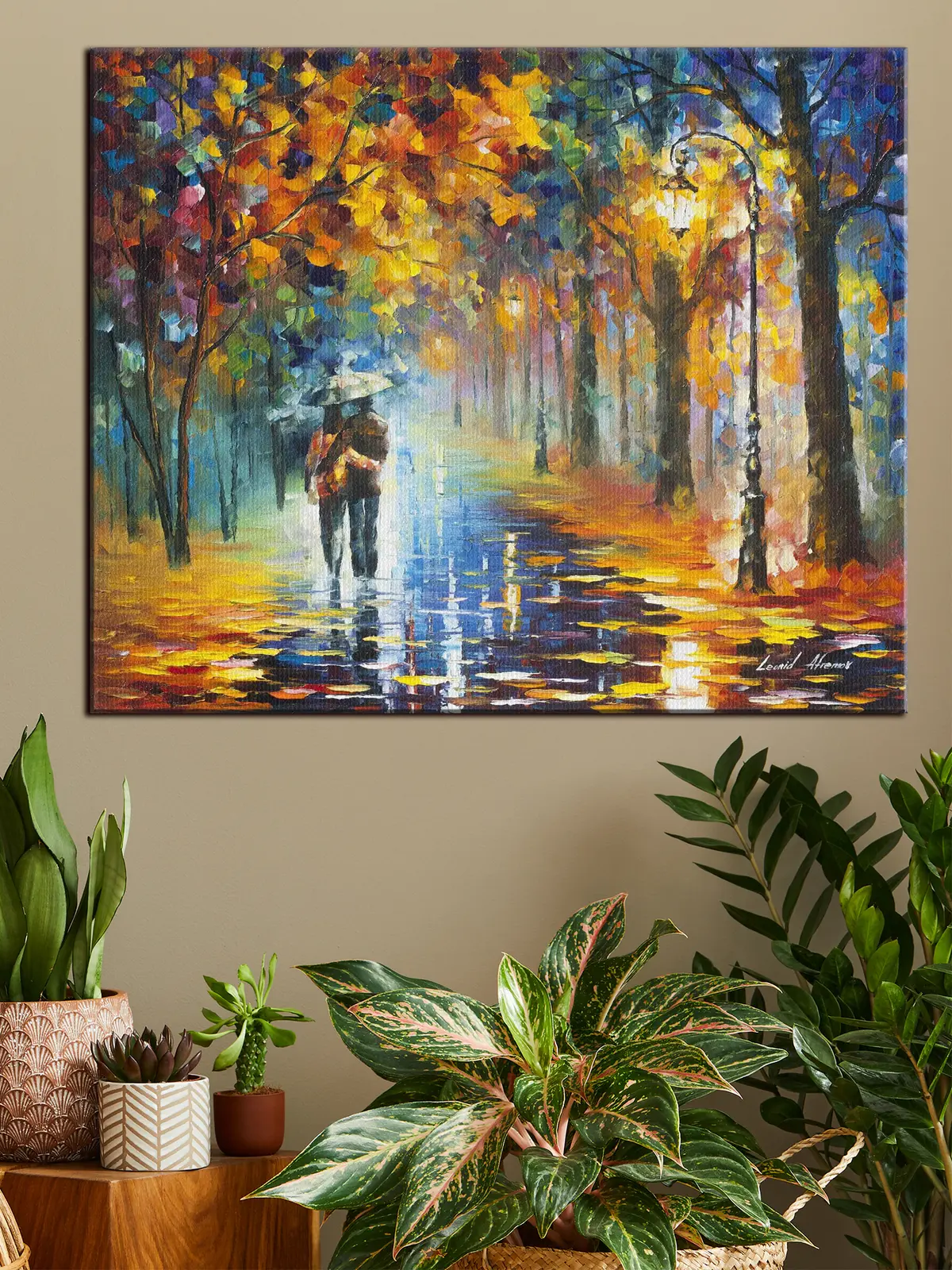 carta da parati Coppia sotto l'ombrellone, autunno nr. s15186