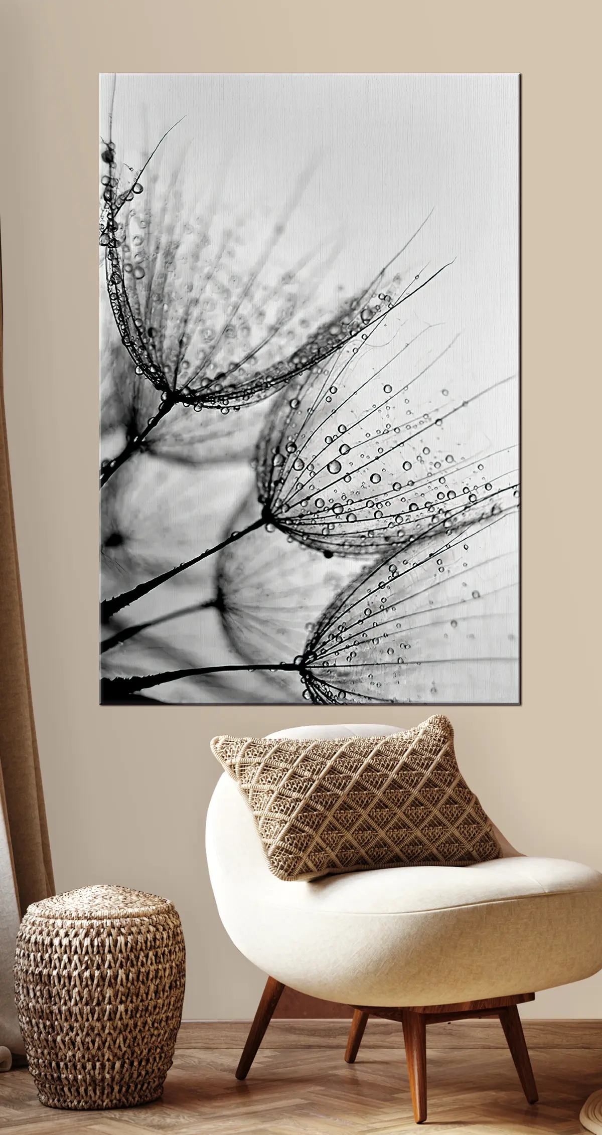 carta da parati Pianta, ramoscello e linea nr. s20828