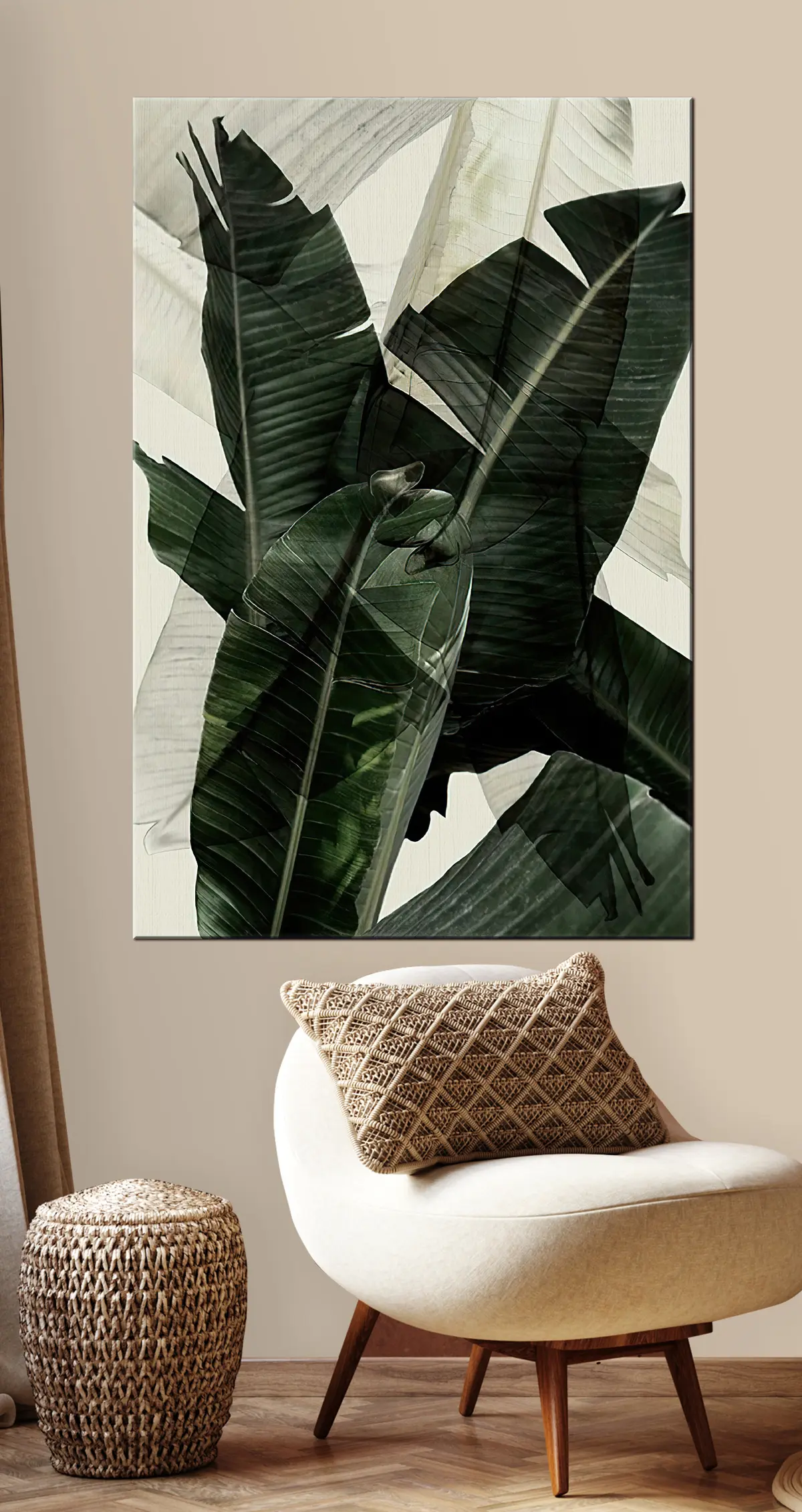 carta da parati Pianta, pianta terrestre e foglia di banano nr. s21747